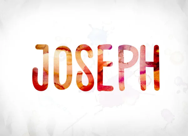 Joseph Concept geschilderd aquarel WordArt — Stockfoto