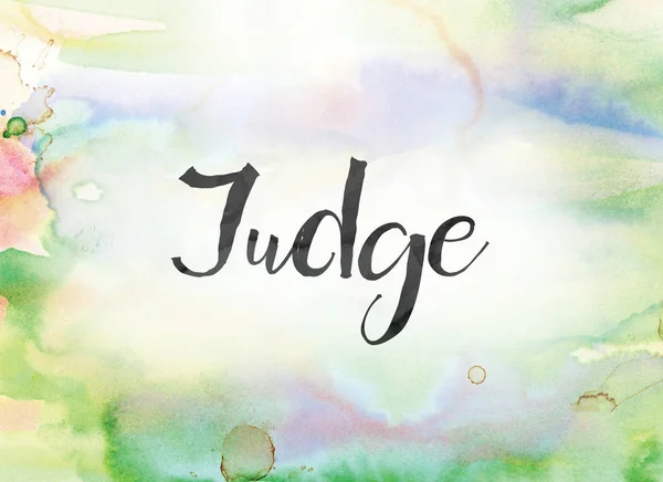 Judge Concept Watercolor and Ink Painting — Stock Photo, Image