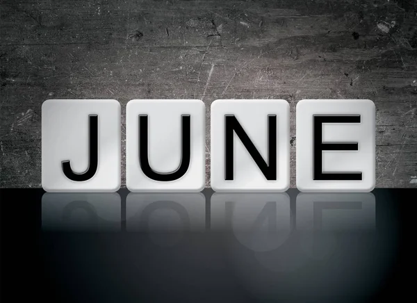 June Concept Tiled Word — Stock Photo, Image