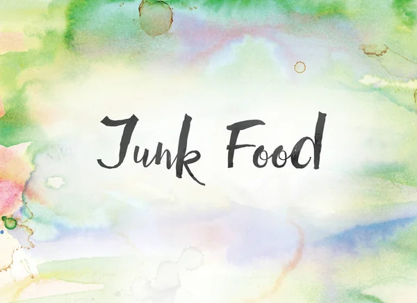 Junk Food Concept Watercolor and Ink Painting
