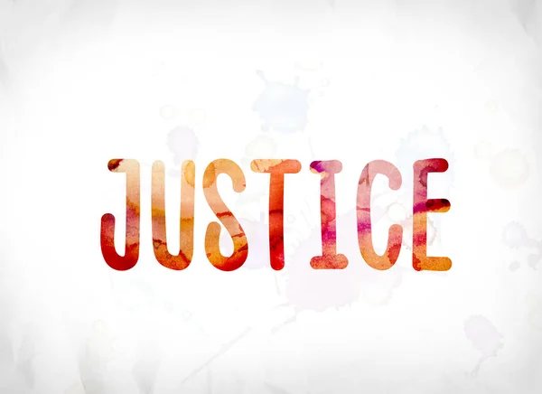 Concept de justice Aquarelle peinte Word Art — Photo