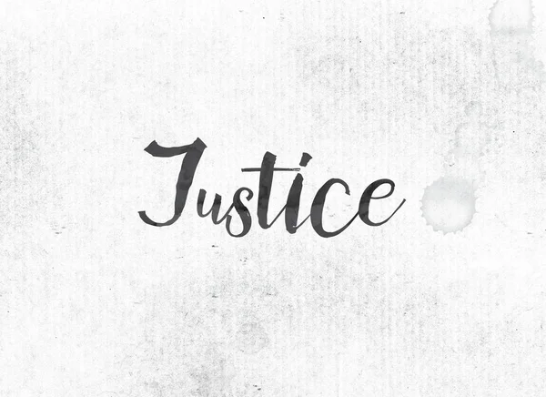 Concept de justice Encre peinte Mot et thème — Photo