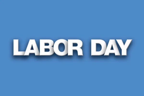 Labor Day Theme Word Art on Colorful Background