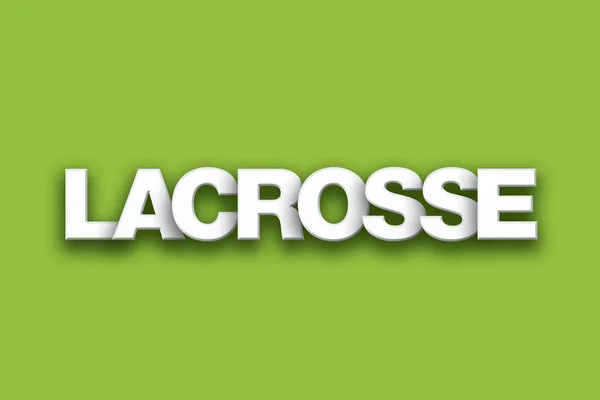 Lacrosse Thema Wortkunst auf buntem Hintergrund — Stockfoto