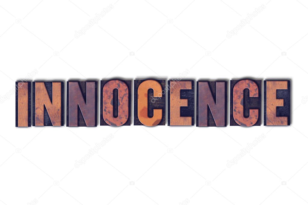 Innocence Concept Isolated Letterpress Word