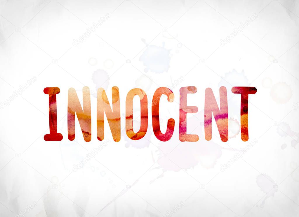 Innocent Concept Painted Watercolor Word Art