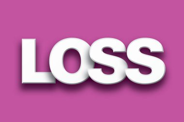 Kaybı Tema Word Art renkli arka plan üzerinde