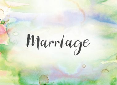 Evlilik kavramı suluboya ve mürekkep boyama