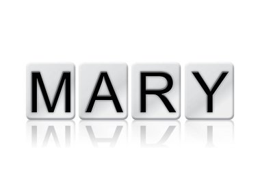 Mary Concept beyaz izole Word döşenir