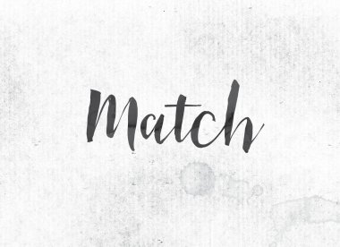 Maç kavramı mürekkep Word ve Tema boyalı