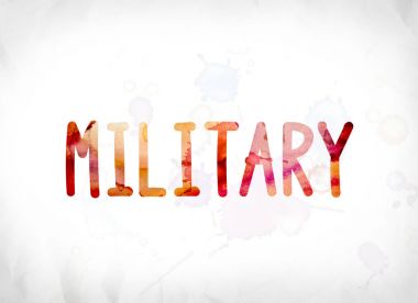 Askeri kavram suluboya Word Art boyalı