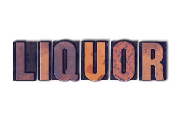 Concepto de licor Palabra de tipografía aislada —  Fotos de Stock