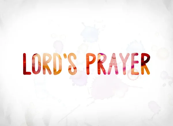 Lord's Prayer Concept geschilderd aquarel WordArt — Stockfoto