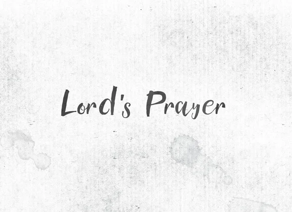 Lord's Prayer Concept schilderde inkt Word en thema — Stockfoto