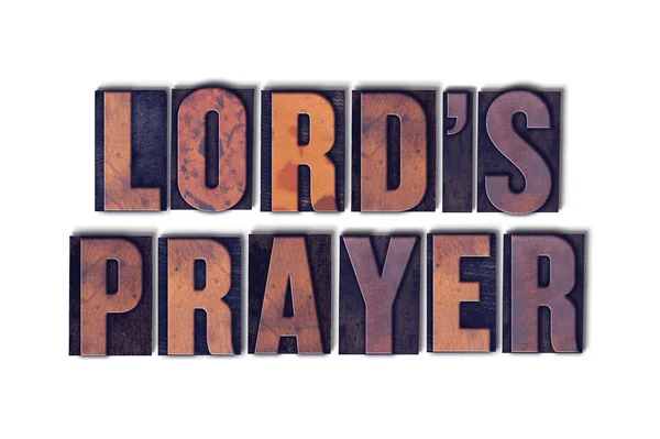 Προσευχή του κυρίου έννοια απομονωμένη Letterpress λέξη — Φωτογραφία Αρχείου