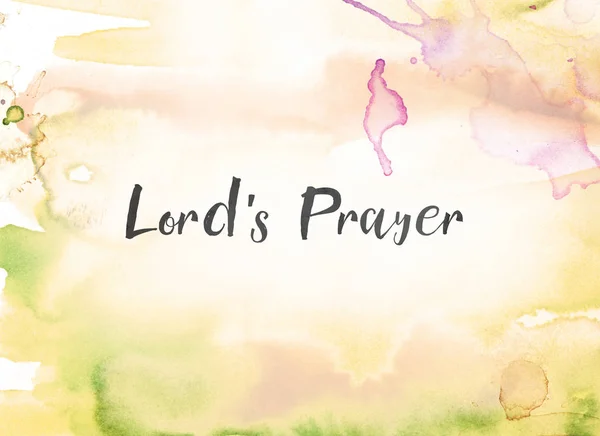 Lord\'s Prayer Concept Watercolor and Ink Painting