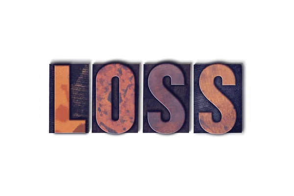 Förlust konceptet isolerade boktryck Word — Stockfoto