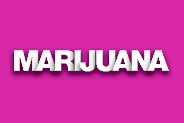 Marijuana tema Word Art su sfondo colorato — Foto Stock