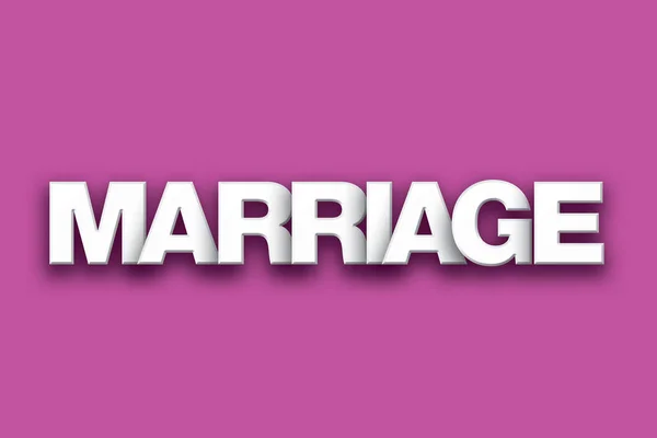 Matrimonio tema palabra arte en fondo colorido —  Fotos de Stock