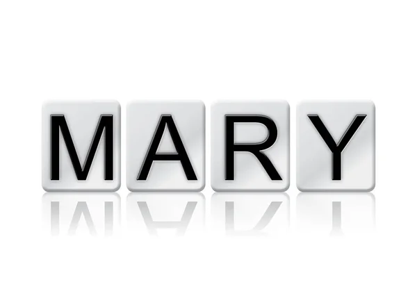 Mary Concept betegeld Word geïsoleerd op wit — Stockfoto