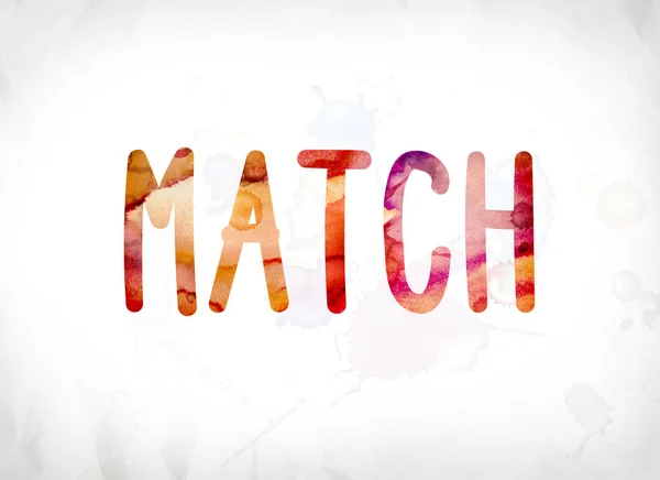 Concept Match Peint Aquarelle Word Art — Photo