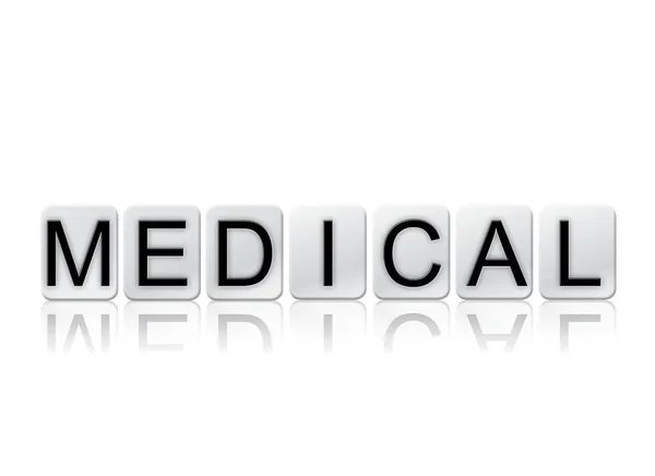 Ιατρική έννοια πλακάκια λέξη απομονωθεί σε λευκό — Φωτογραφία Αρχείου