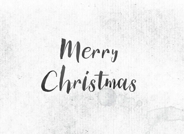 Merry Christmas Concept Painted Ink Word and Theme — Stock Photo, Image