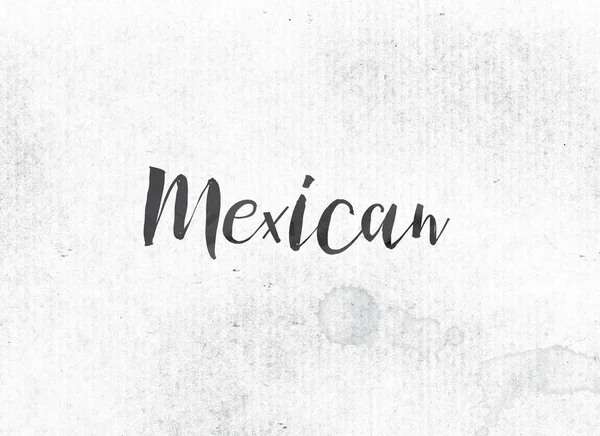 Concept mexicain Encre peinte Mot et thème — Photo