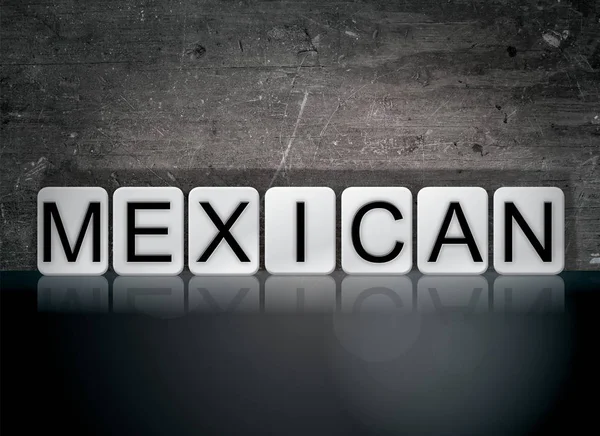 Mexikanska konceptet klinkergolv Word — Stockfoto
