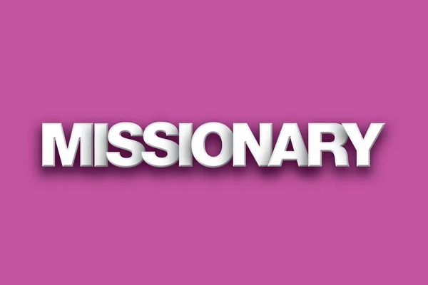 Tema missionario Word Art su sfondo colorato — Foto Stock