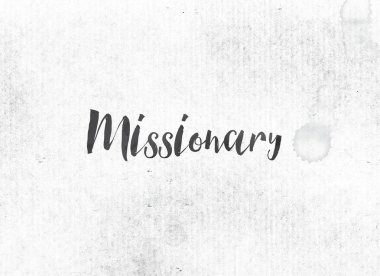 Misyoner kavramı mürekkep Word ve Tema boyalı