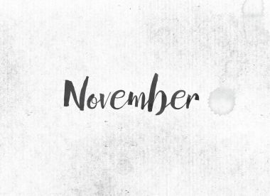 Kasım kavramı mürekkep Word ve Tema boyalı