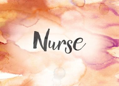 Hemşire kavramı suluboya ve mürekkep boyama