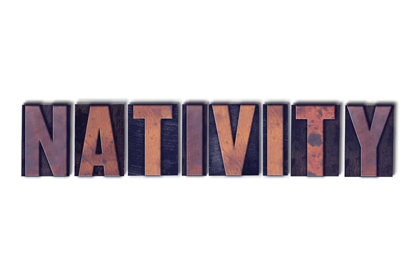 Nativity Concept Isolated Letterpress Word — Stock Photo, Image