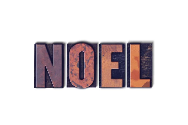 Noel koncept izolovaných knihtisk slovo — Stock fotografie