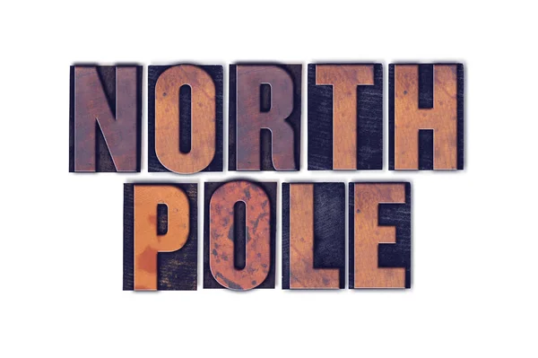 Nordpol-Konzept isoliert Buchdruck Wort — Stockfoto
