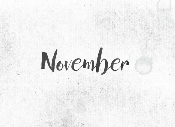 Kasım kavramı mürekkep Word ve Tema boyalı