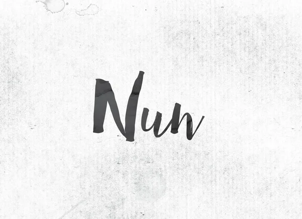 Rahibe kavramı mürekkep Word ve Tema boyalı