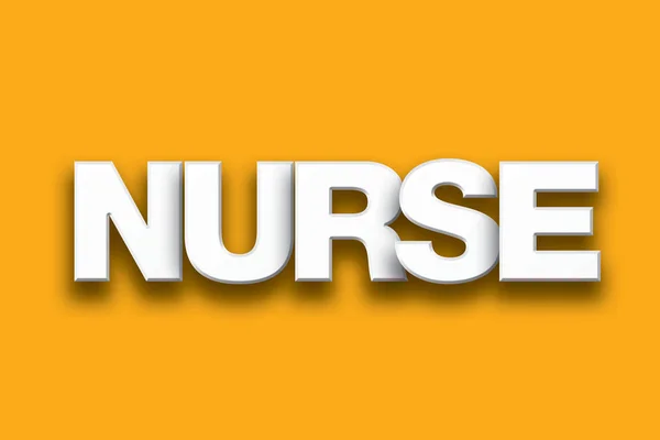 Nurse Theme Word Art on Colorful Background — Stock Photo, Image