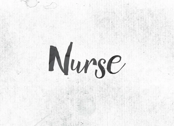 Концепція медсестри Фарбоване чорнило Слово і тема — стокове фото