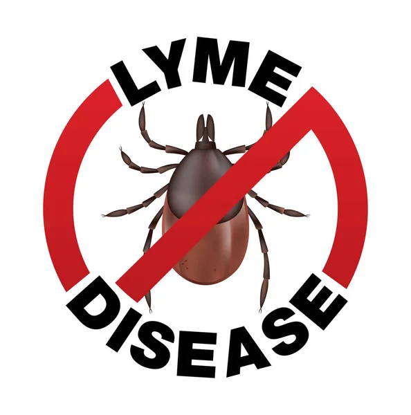 Ziekte van Lyme teek beet pictogram — Stockvector