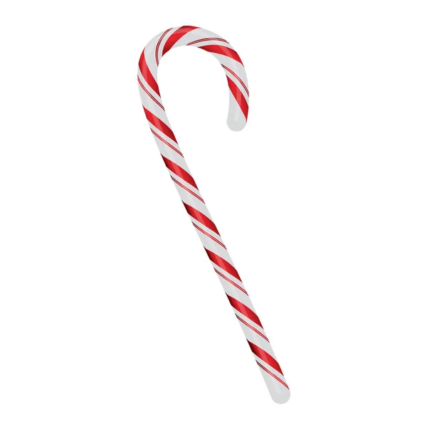 Christmas Candycane Isolated on White Illustration — Stock Vector