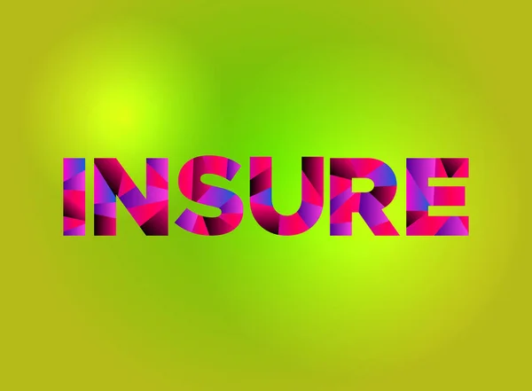 Illustration d'art de mot de thème d'assurance — Image vectorielle