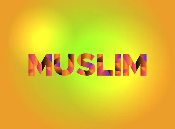 Muslimska tema WordArt Illustration — Stock vektor