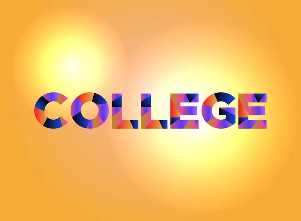 College koncept färgglada Word Art Illustration — Stock vektor