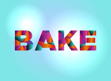 Renkli Word sanat kavramına fırında illüstrasyon