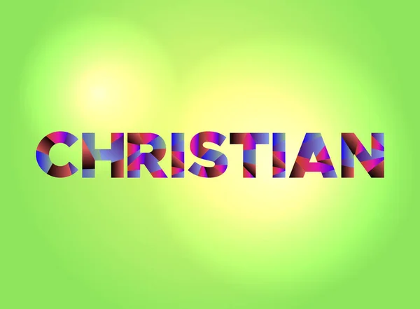 Christian Concept färgglada Word Art Illustration — Stock vektor