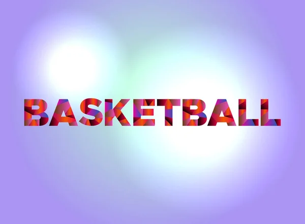 Tema de baloncesto Word Art Illustration — Archivo Imágenes Vectoriales