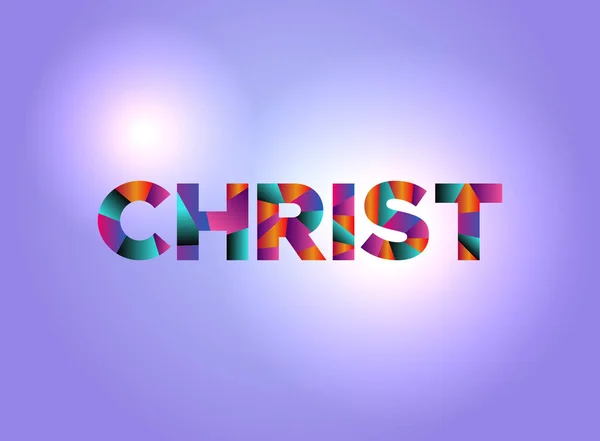 Cristo Concepto Palabra Colorida Ilustración de Arte — Archivo Imágenes Vectoriales