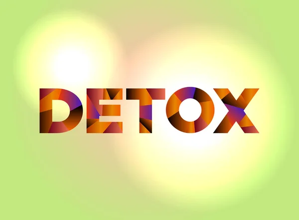 Detox Concepto Colorido Palabra Ilustración de Arte — Vector de stock